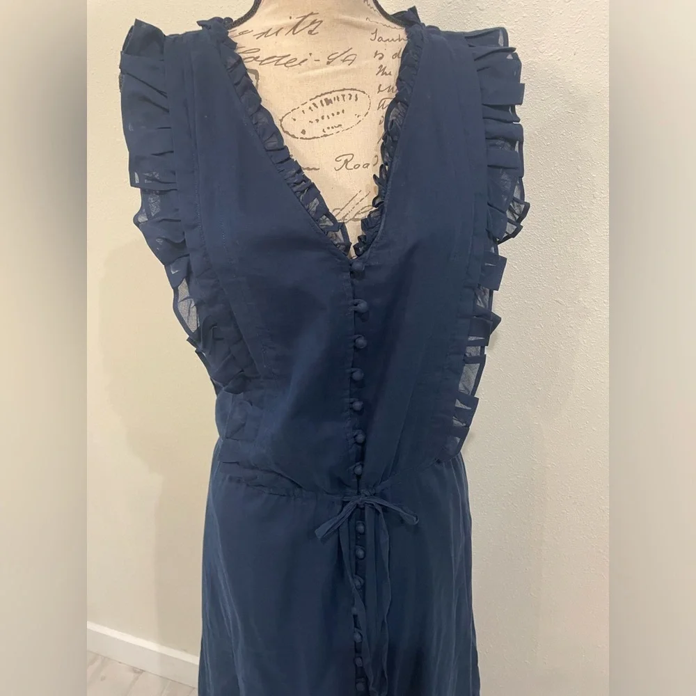 Ralph Lauren Blue Label Sleeveless Ruffled Maxi Dress 100% Cotton EUC - Picture 11 of 11